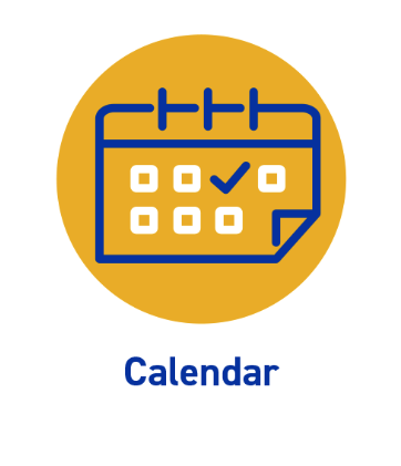 icon of a calendar underneath says calendar 