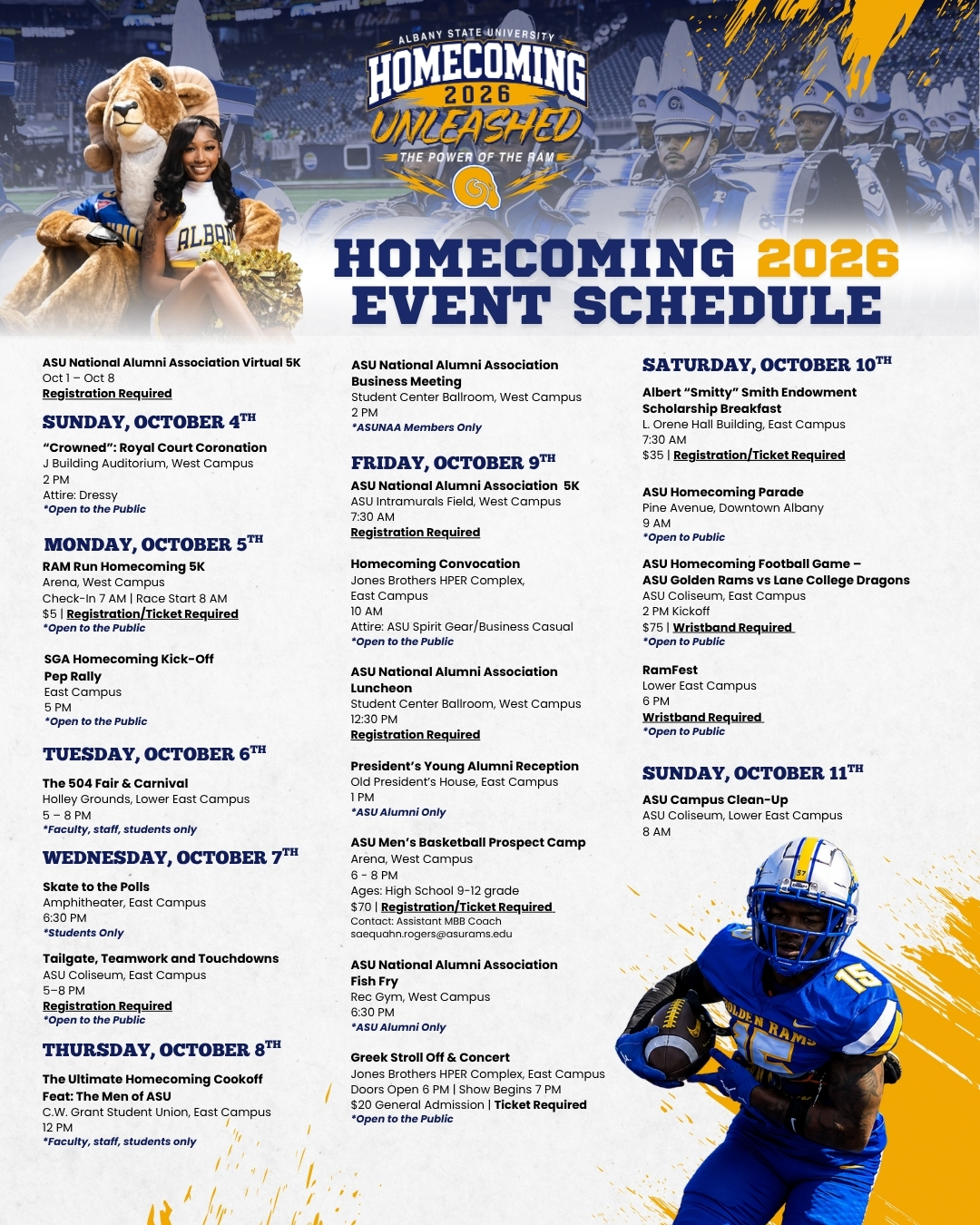 Homecoming Events 2026 Homecoming Events 2026
