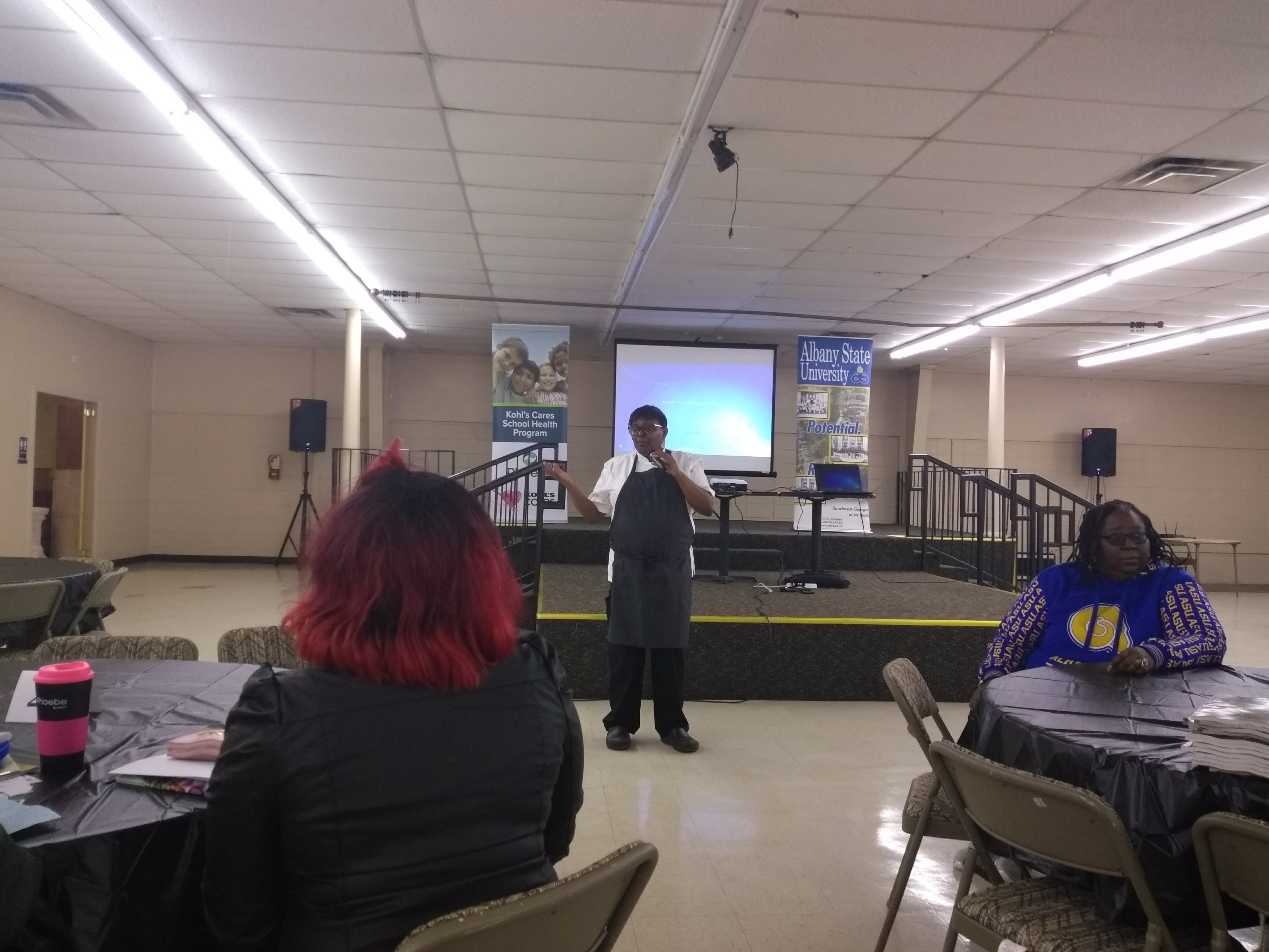 Food Network “Chopped” champion, Chef Airis Johnson, collaborated with ATC students and the Ag-First Community (Farmer) Cooperative to prepare a healthy meal for attendees at the MLK Day health fair and luncheon.                                                        